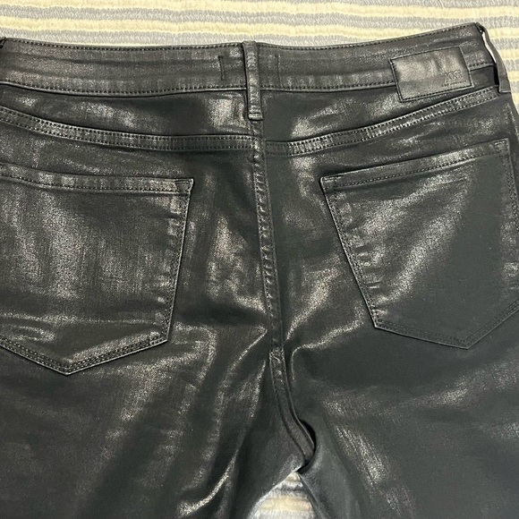 Aos LOS ANGELES, SHARON, STRAIGHT, SKINNY, SHINY, BLACK, SZ 10, JEANS - Picture 7 of 11